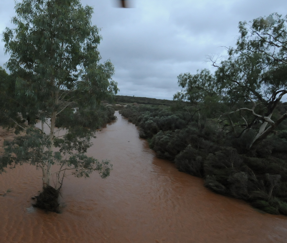 Figure 2: Photograph taken from left side of VH-YMD as it crossed the river